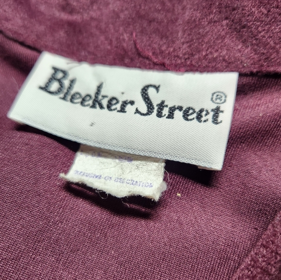 Vintage 70s Purple Velvet Midi‎ Button Dress Collar Boho Cottage Mod Granny 12 - Picture 11 of 13